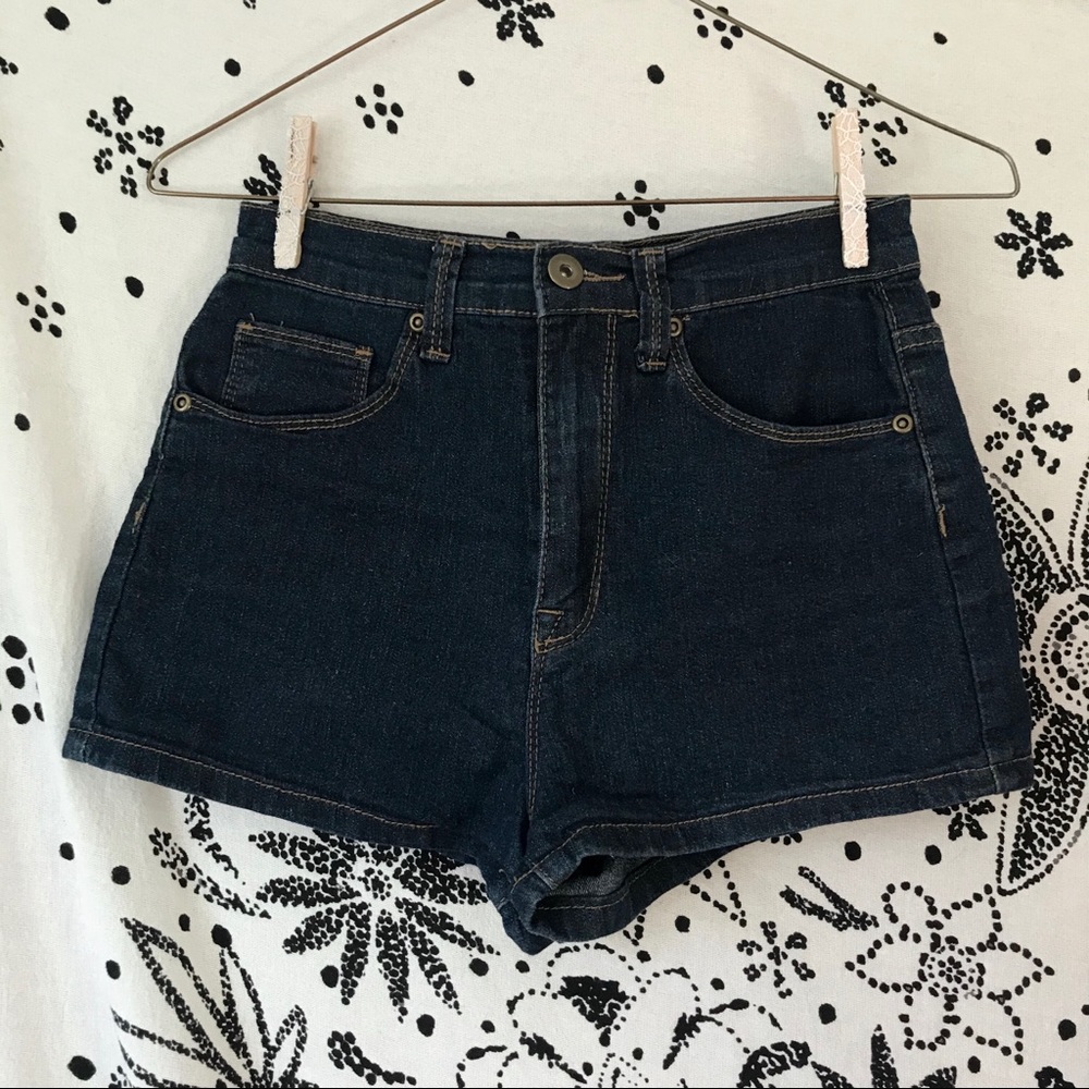 Forever 21 dark denim hot pants pinup short shorts